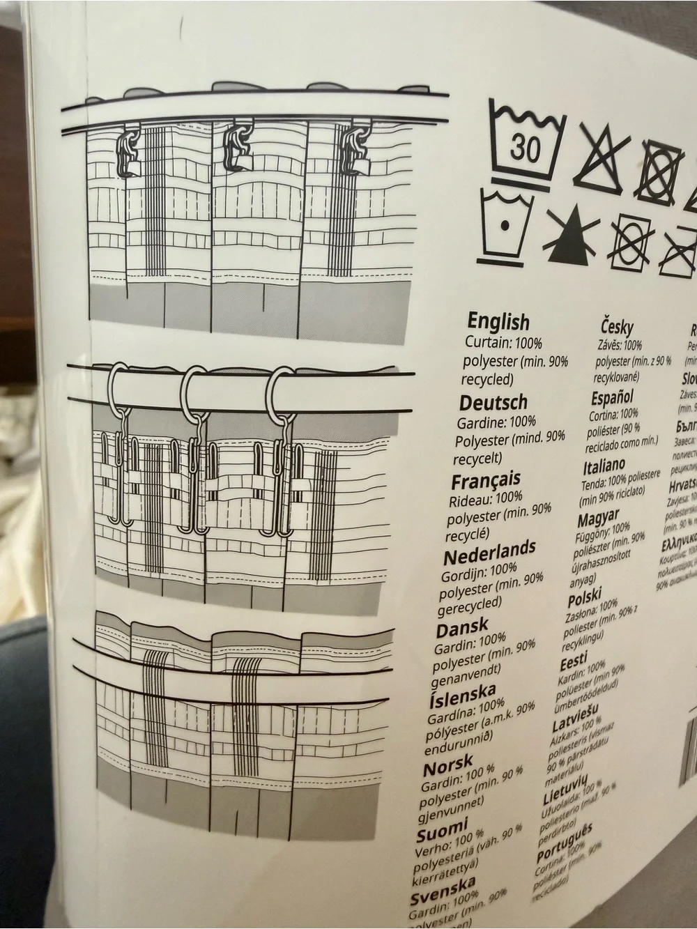 New IKea PRAKTTIDLÖSA 2 Grey Curtain Panels